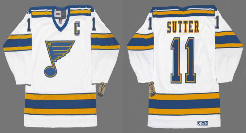 2019 Men St.Louis Blues #11 Sutter white CCM NHL jerseys->st.louis blues->NHL Jersey